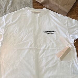 Fear of God Essentials White Short Sleeve Tee- NWT